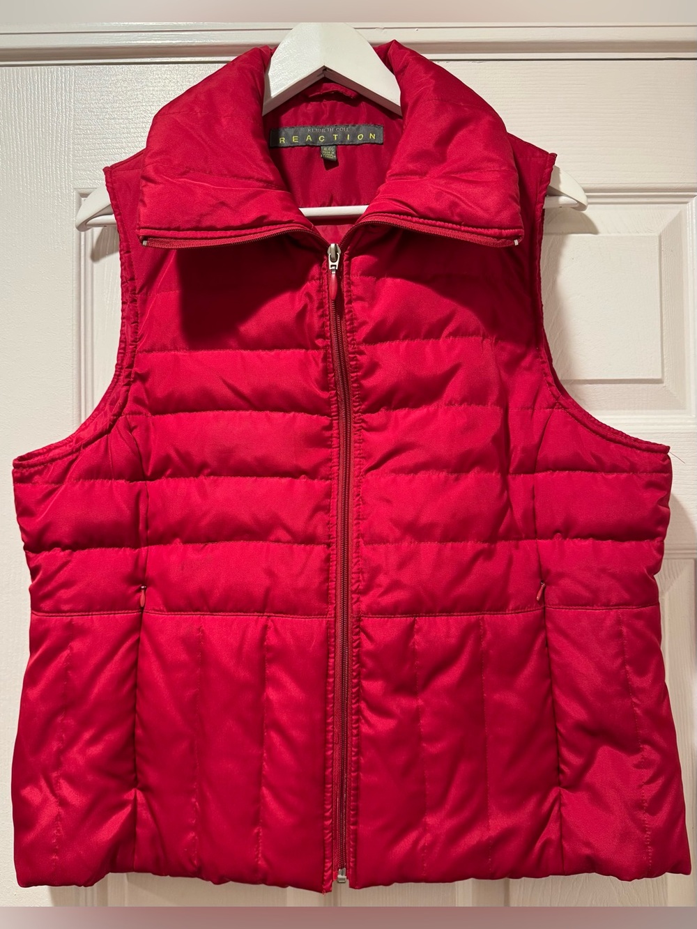 Kenneth Cole Reaction Bright Red Quilted Puffer Vest
